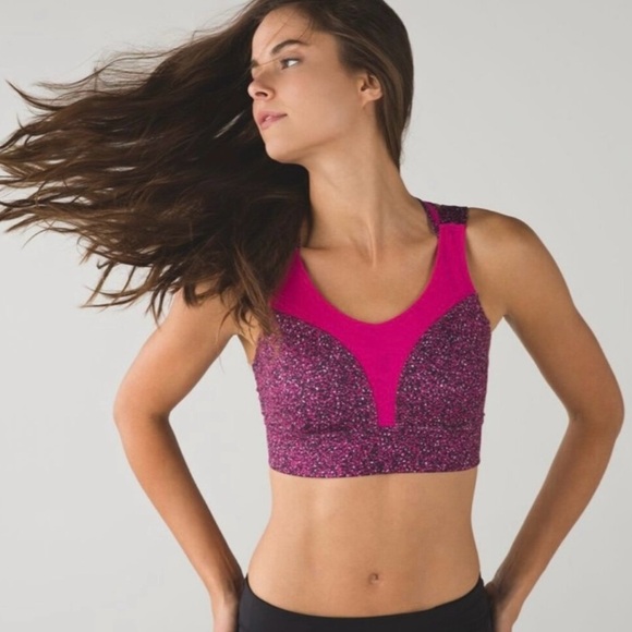 Lululemon Oxygen Sports Bra Magenta Size 4 - Picture 4 of 9
